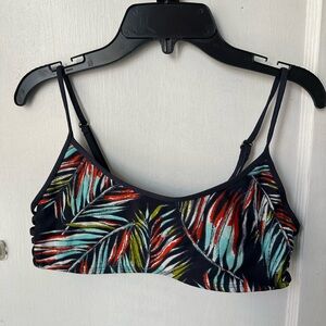 Tropical Print Bikini Top